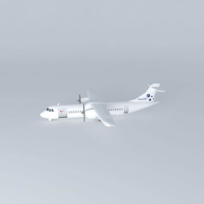 CanaryFly Airlines ATR 42 Free 3D model_2