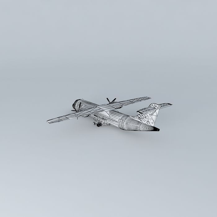 CanaryFly Airlines ATR 42 Free 3D model_4