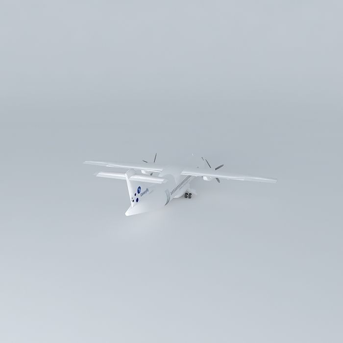 CanaryFly Airlines ATR 42 Free 3D model_1