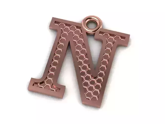 Alphabets Letter N Pendant