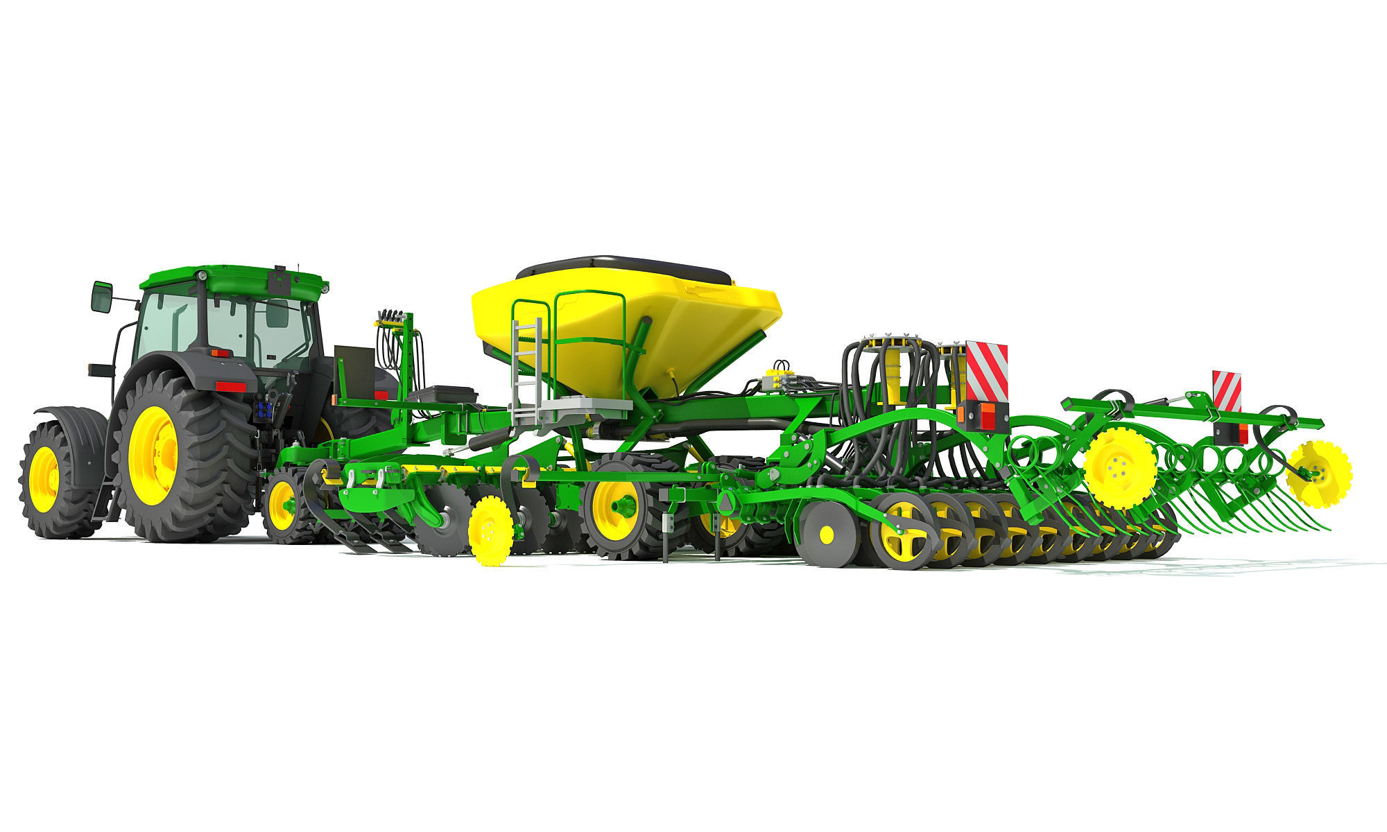 Tractor and Seed Drill 3D model_15
