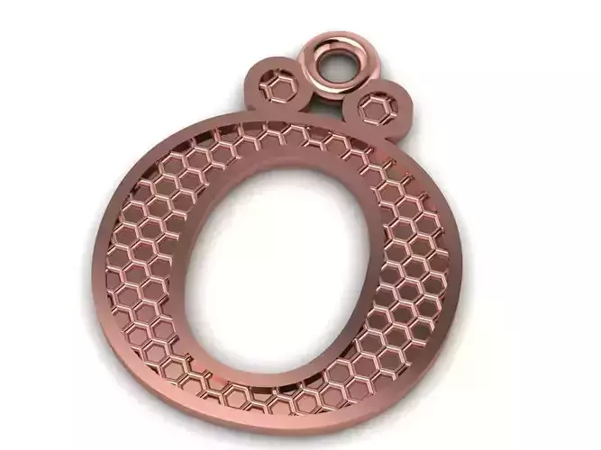 Alphabets Letter Turkis  o Pendant
