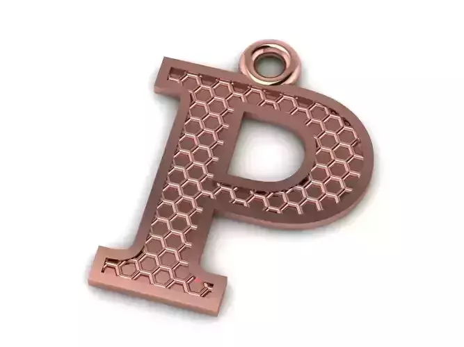 Alphabets Letter P Pendant