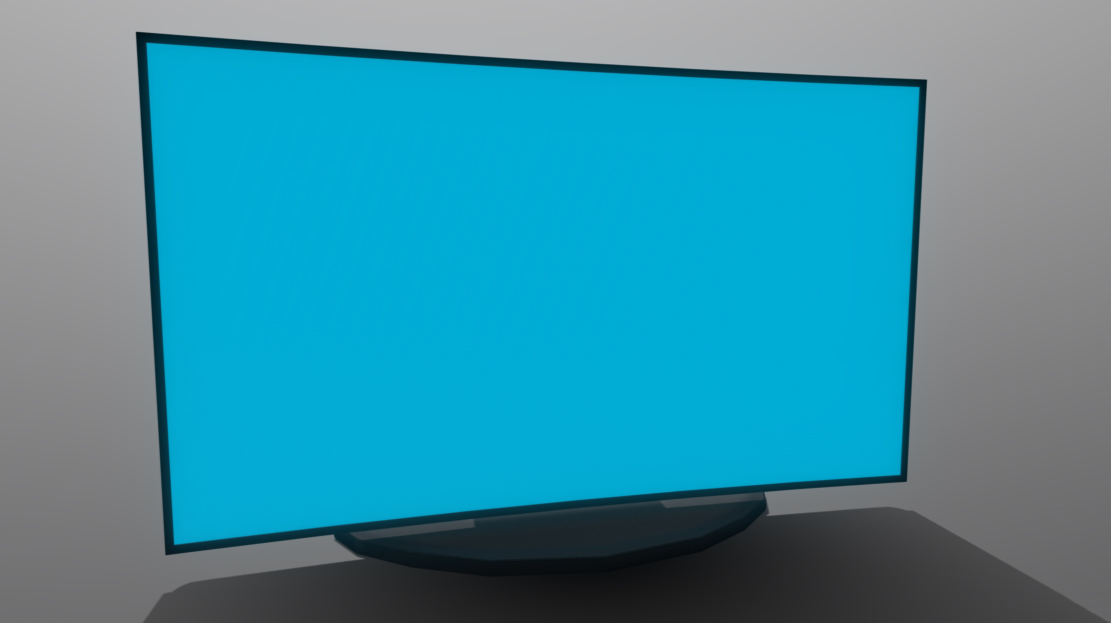 Superfuntimes Modern Curved Television 3D model_2