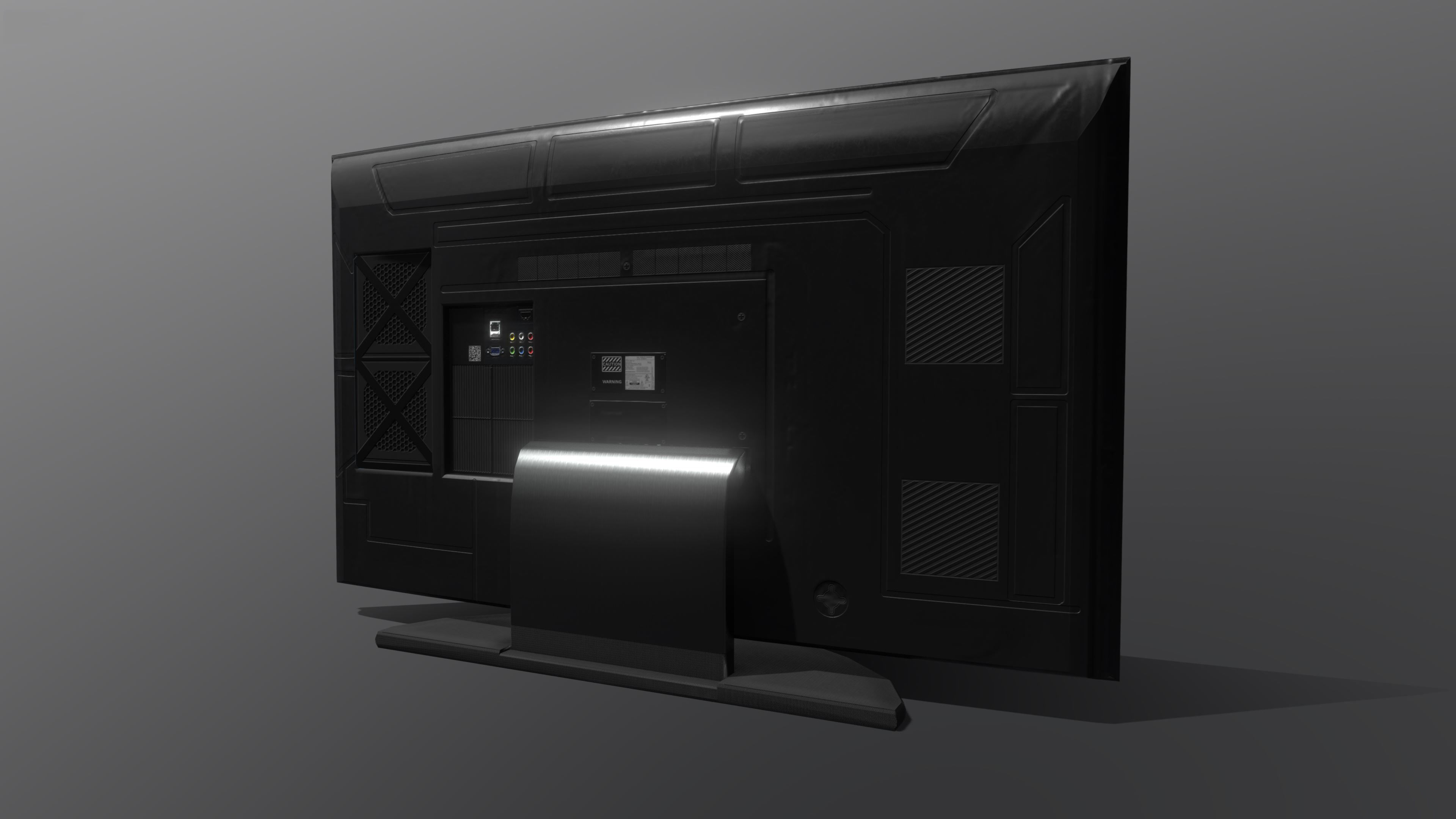 Superfuntimes Modern Curved Television 3D model_7