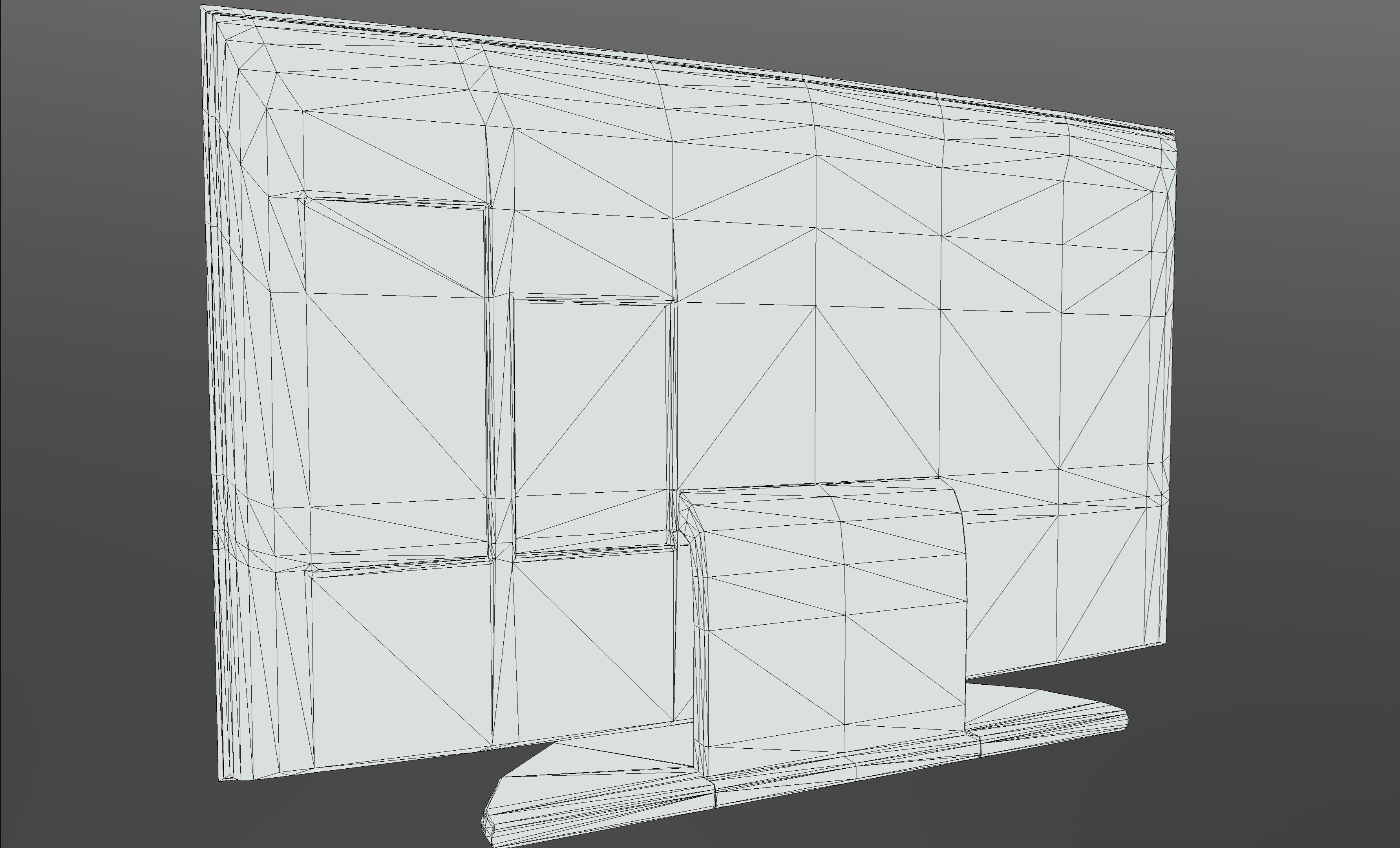 Superfuntimes Modern Curved Television 3D model_1