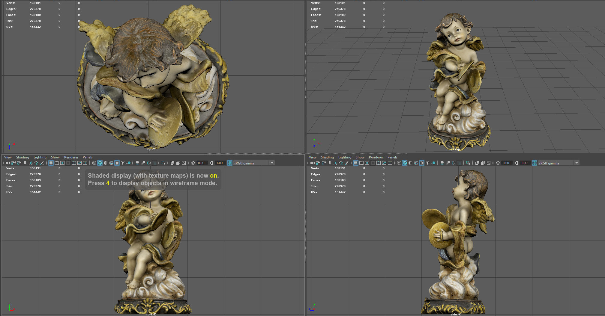 Angel 11 Low-poly 3D model_11