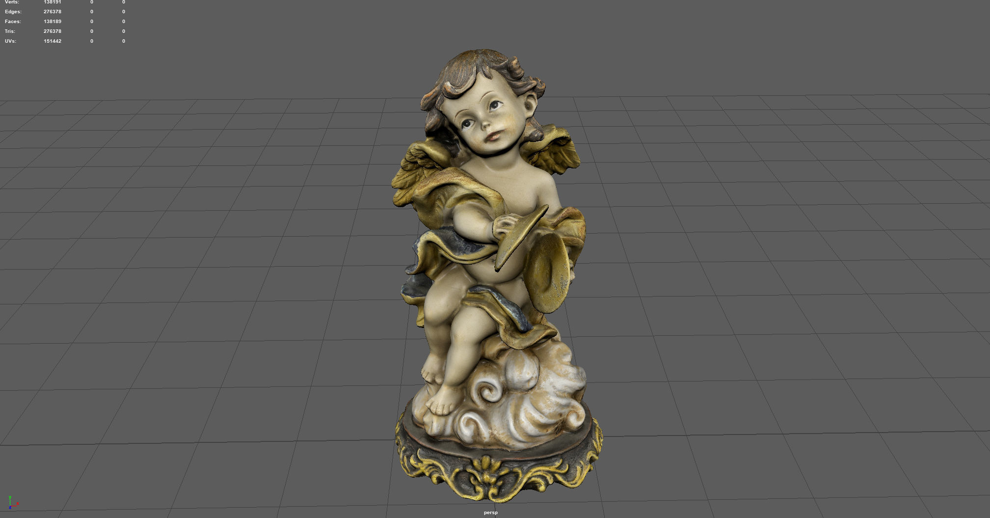 Angel 11 Low-poly 3D model_4