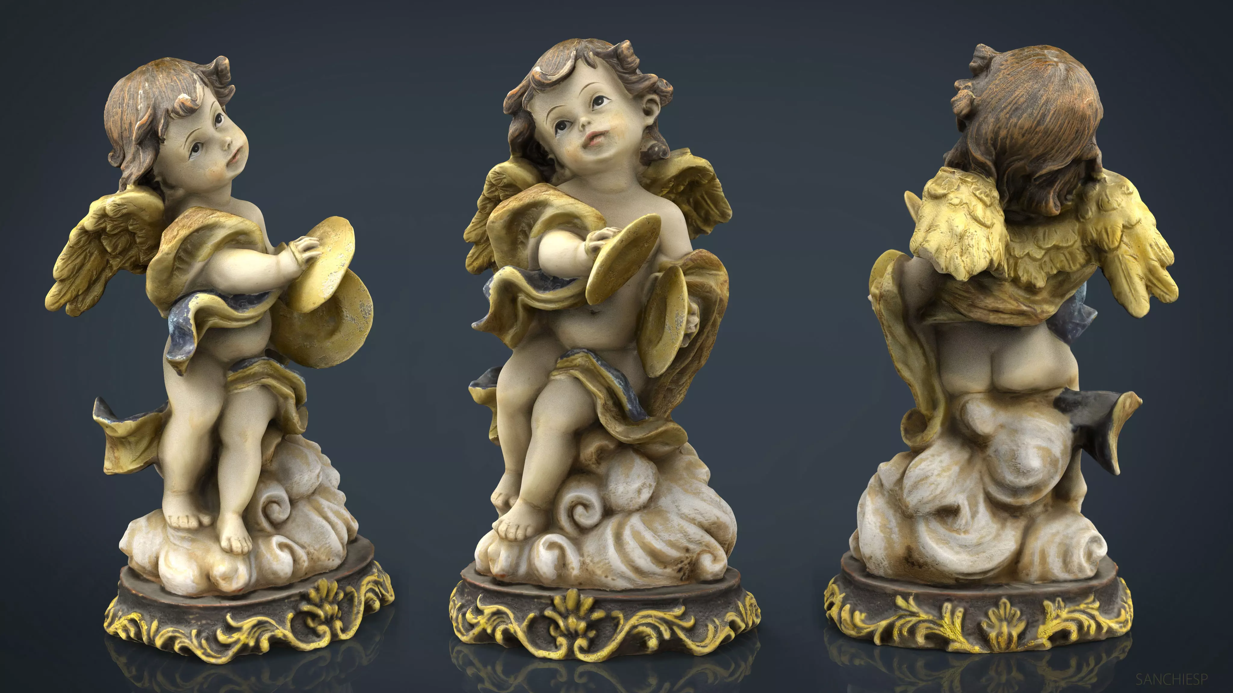 Angel 11 Low-poly 3D model_0