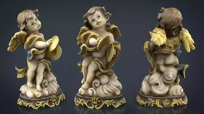 Angel 11 Low-poly 3D model
