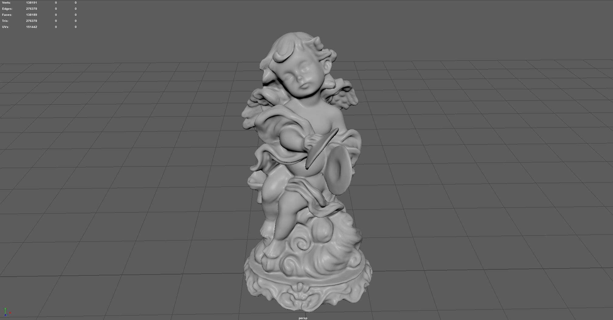 Angel 11 Low-poly 3D model_3