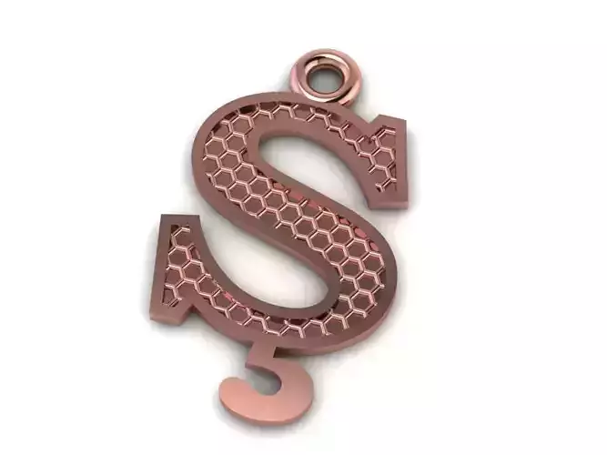 Alphabets Letter Turkish S Pendant