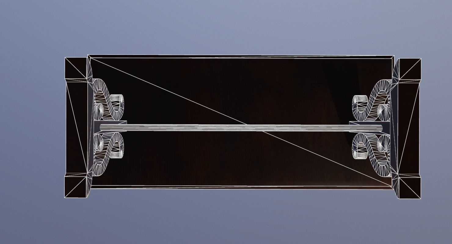 Table Game Ready Low poly 3D Model ornate Low-poly 3D model_15