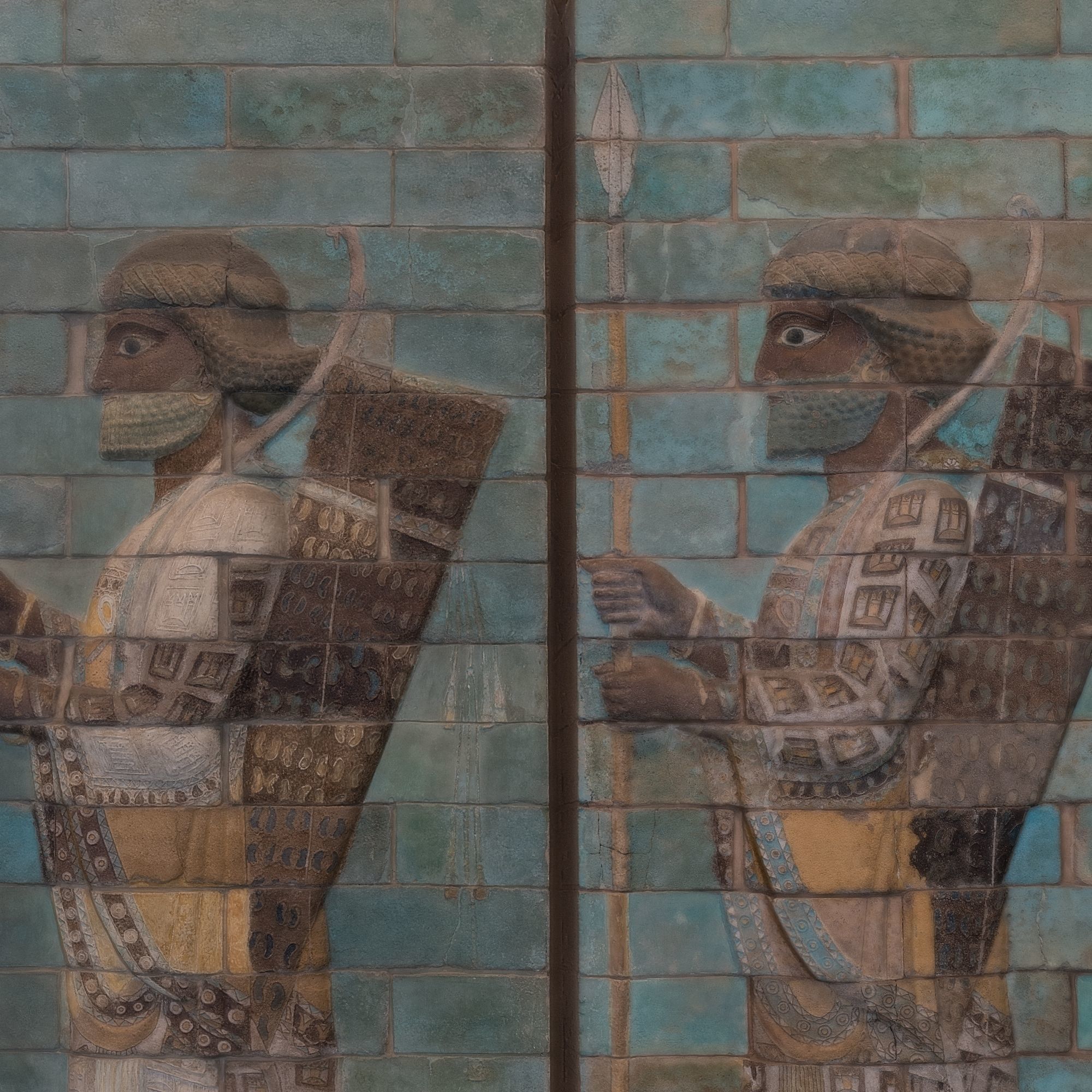 ASSYRIAN - FRIEZE OF ARCHERS STONEWALL 2 ARCHERS 3D model_3
