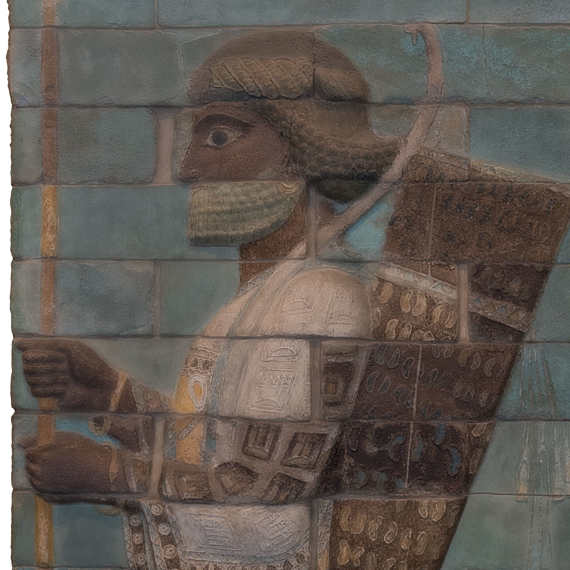 ASSYRIAN - FRIEZE OF ARCHERS STONEWALL 2 ARCHERS 3D model_6