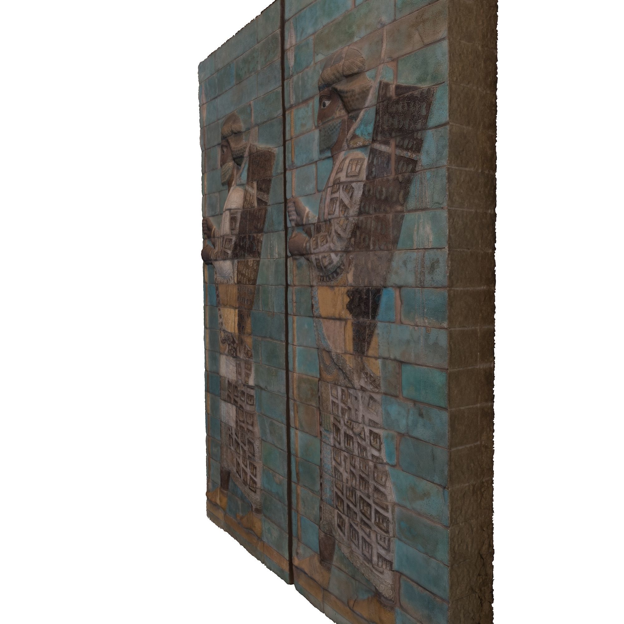 ASSYRIAN - FRIEZE OF ARCHERS STONEWALL 2 ARCHERS 3D model_17