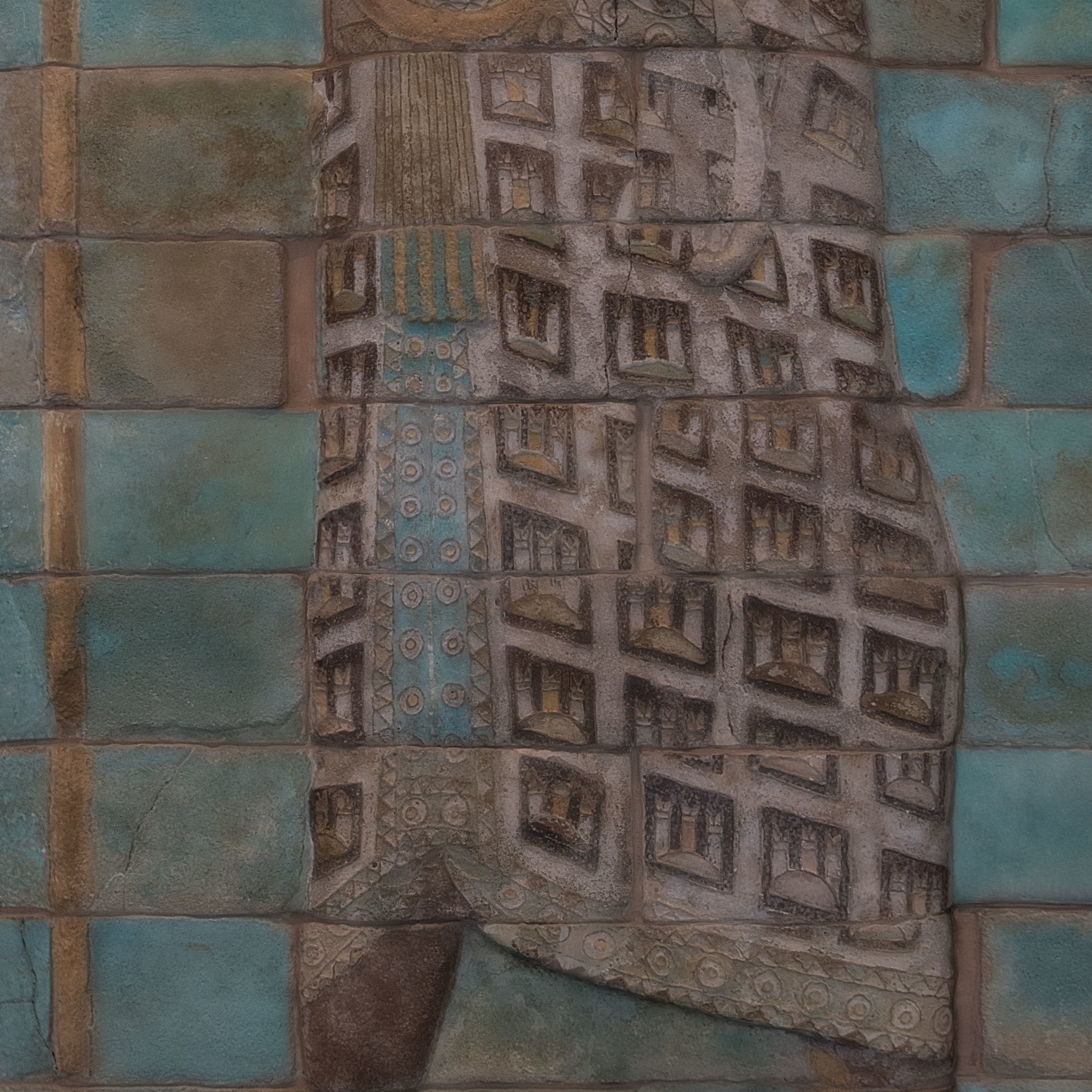 ASSYRIAN - FRIEZE OF ARCHERS STONEWALL 2 ARCHERS 3D model_11