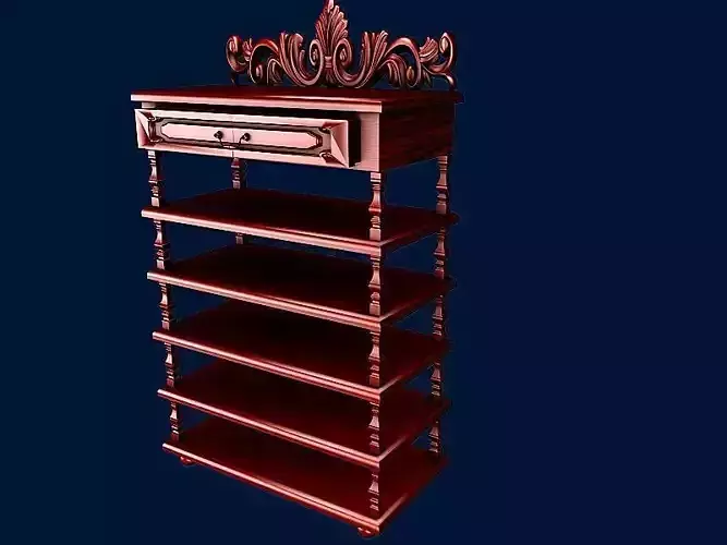 Shelves 1 ornate wooden shelf