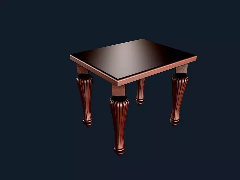 Round side coffee table 2 3D model_0