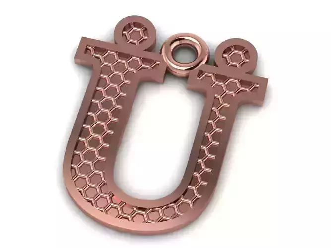 Alphabets Letter Turkish u Pendant