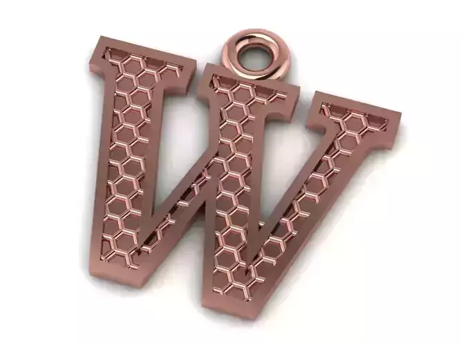 Alphabets Letter W Pendant