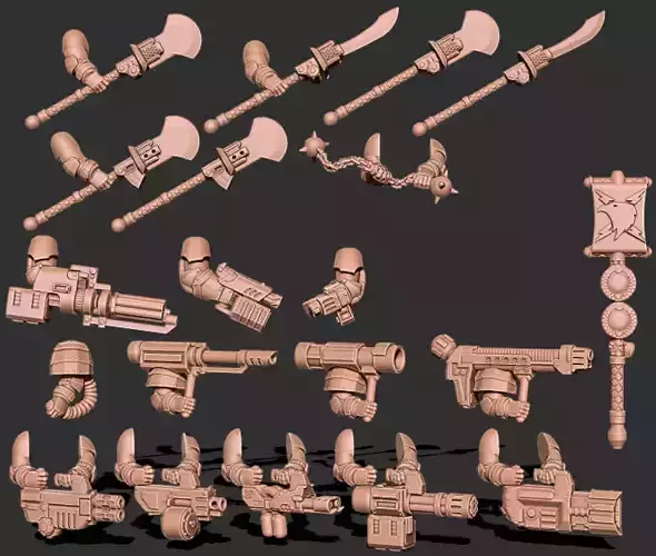 Tempest Knights - Weapons and Upgrade Pack Free 3D print model