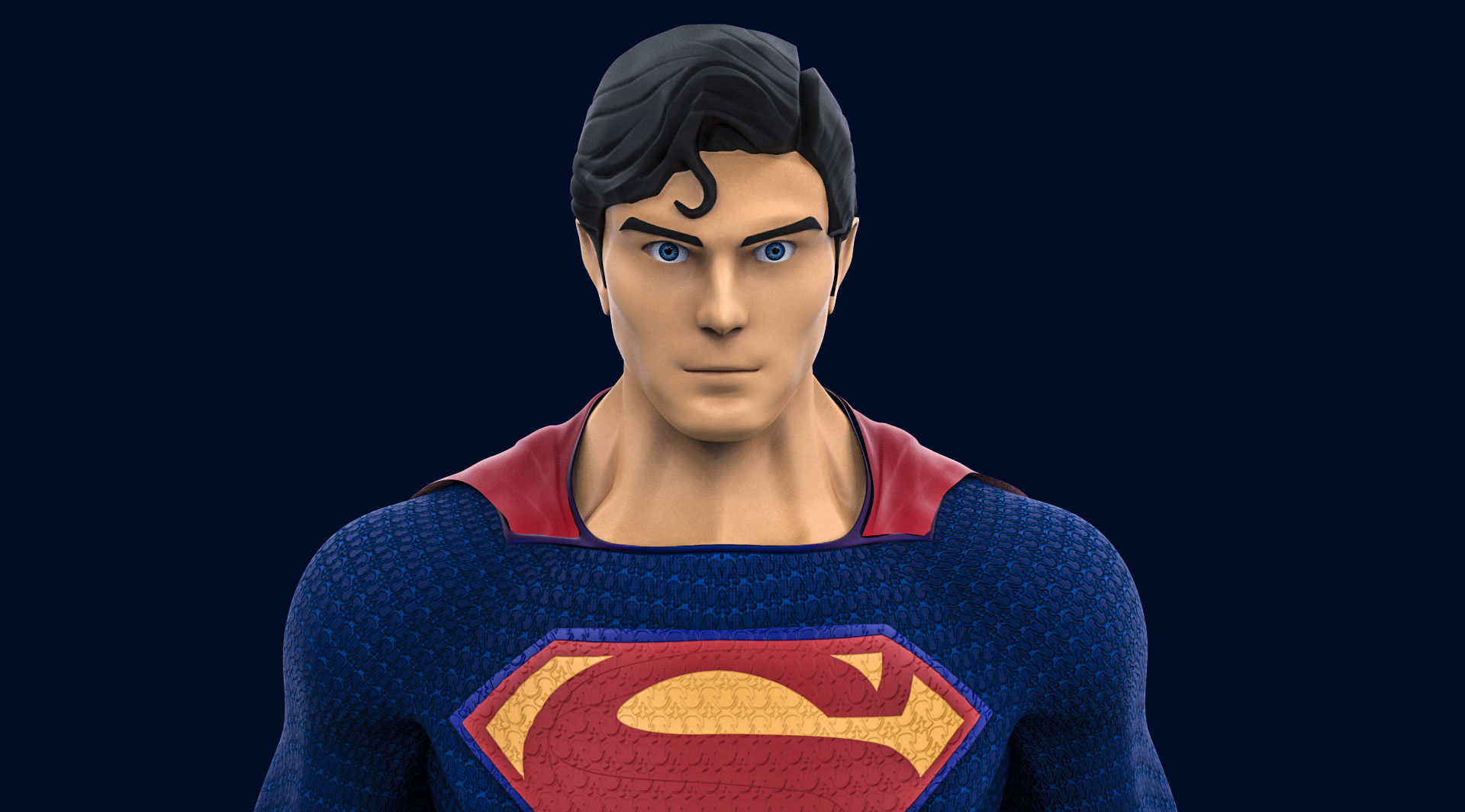 Superman dc comics statue 3D model_1