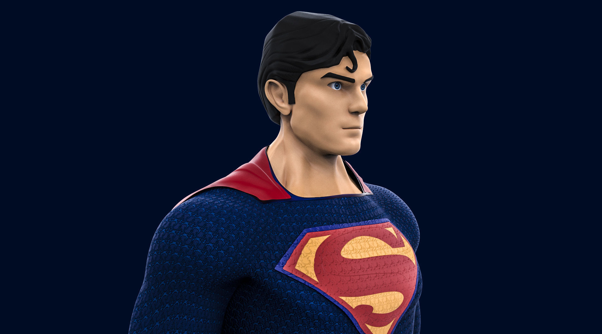 Superman dc comics statue 3D model_3