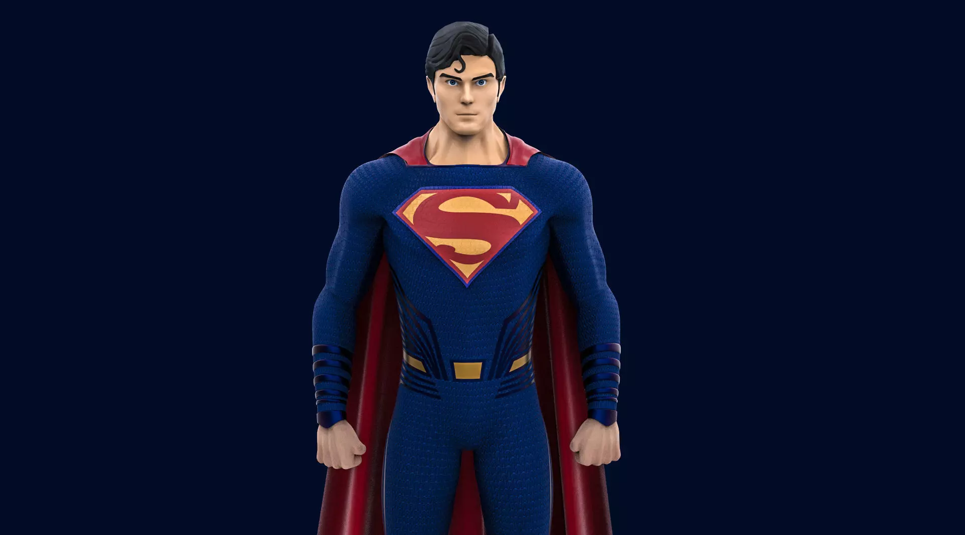 Superman dc comics statue 3D model_0