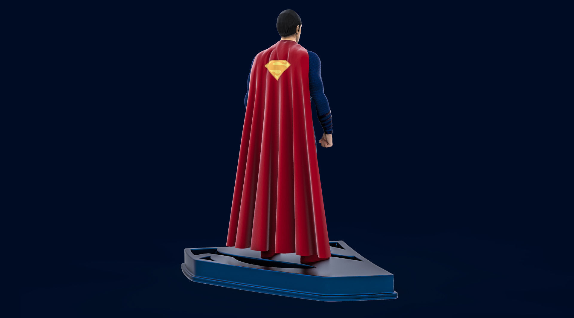 Superman dc comics statue 3D model_5