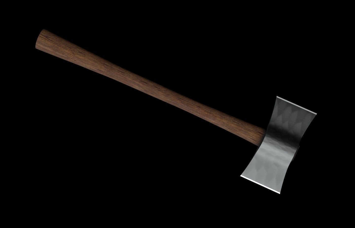 Axe - Double-headed with multiple textures Low-poly 3D model_8