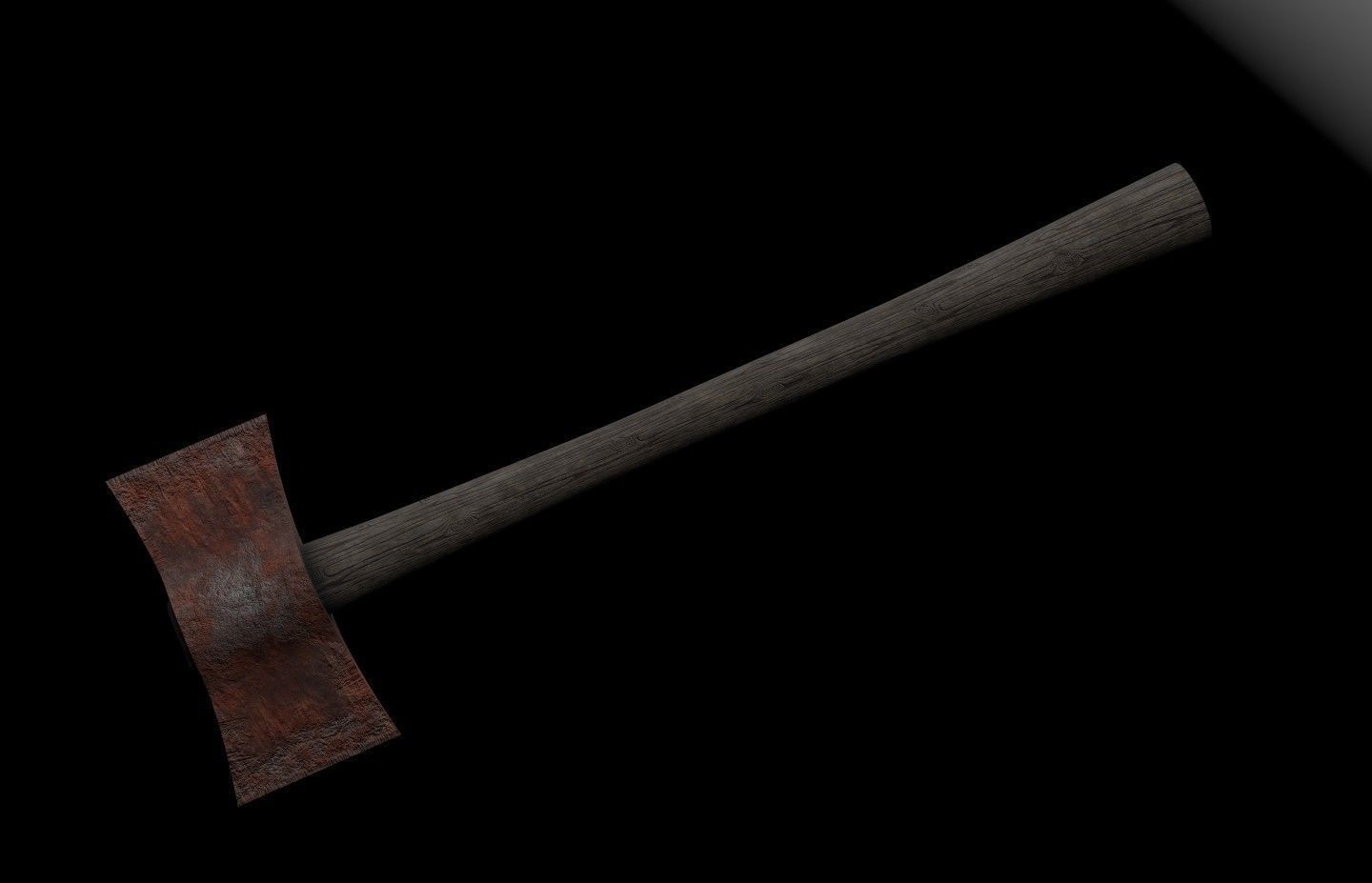 Axe - Double-headed with multiple textures Low-poly 3D model_9