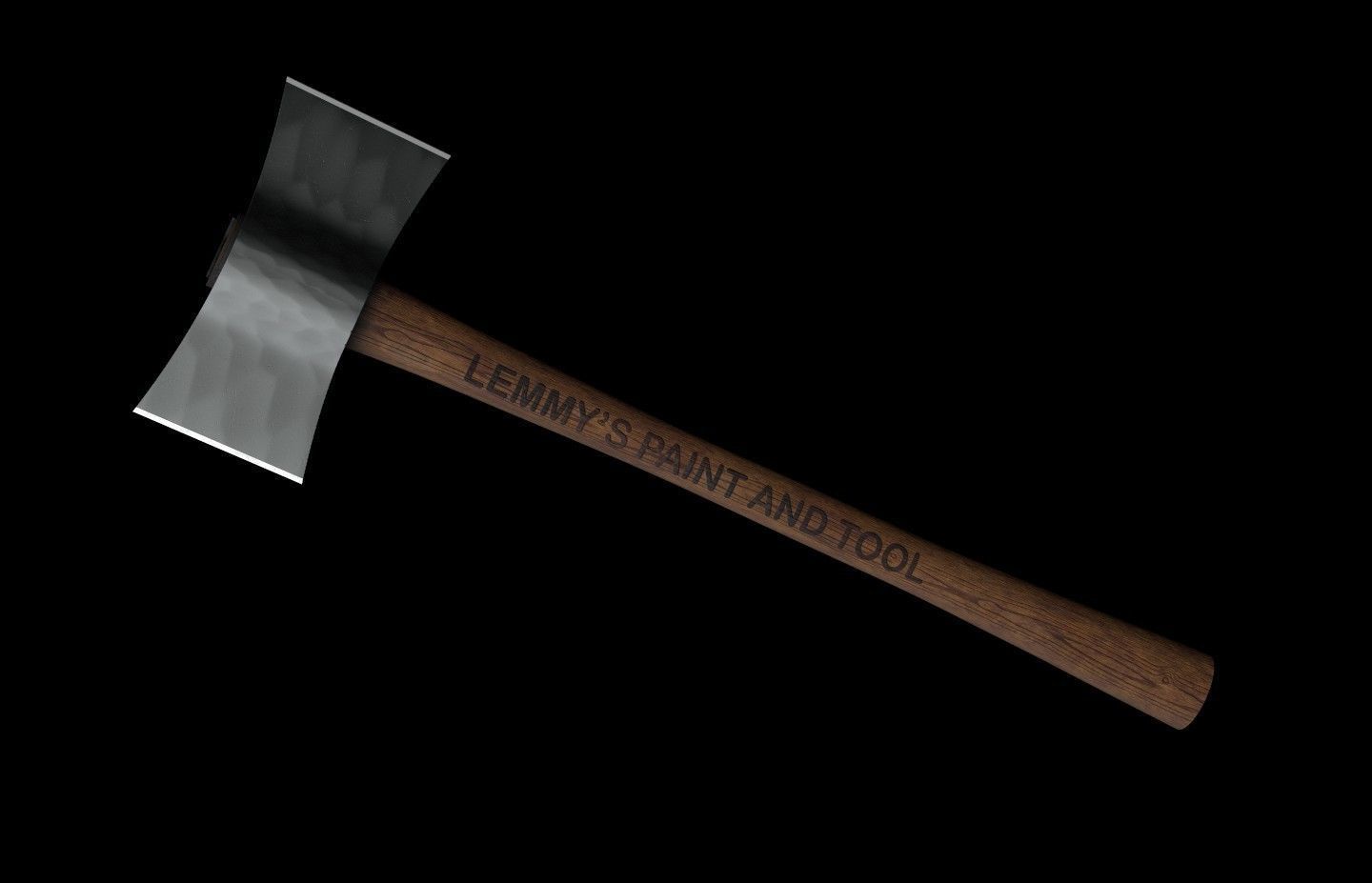 Axe - Double-headed with multiple textures Low-poly 3D model_4