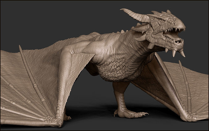 Dragon High Poly Concept - Zbrush 3D model 3D model