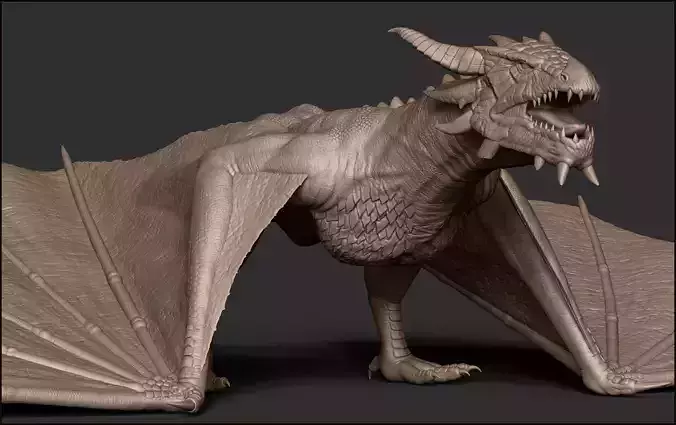 Dragon High Poly Concept - Zbrush 3D model 3D model