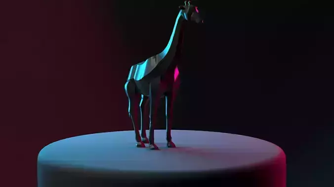 low poly giraffe