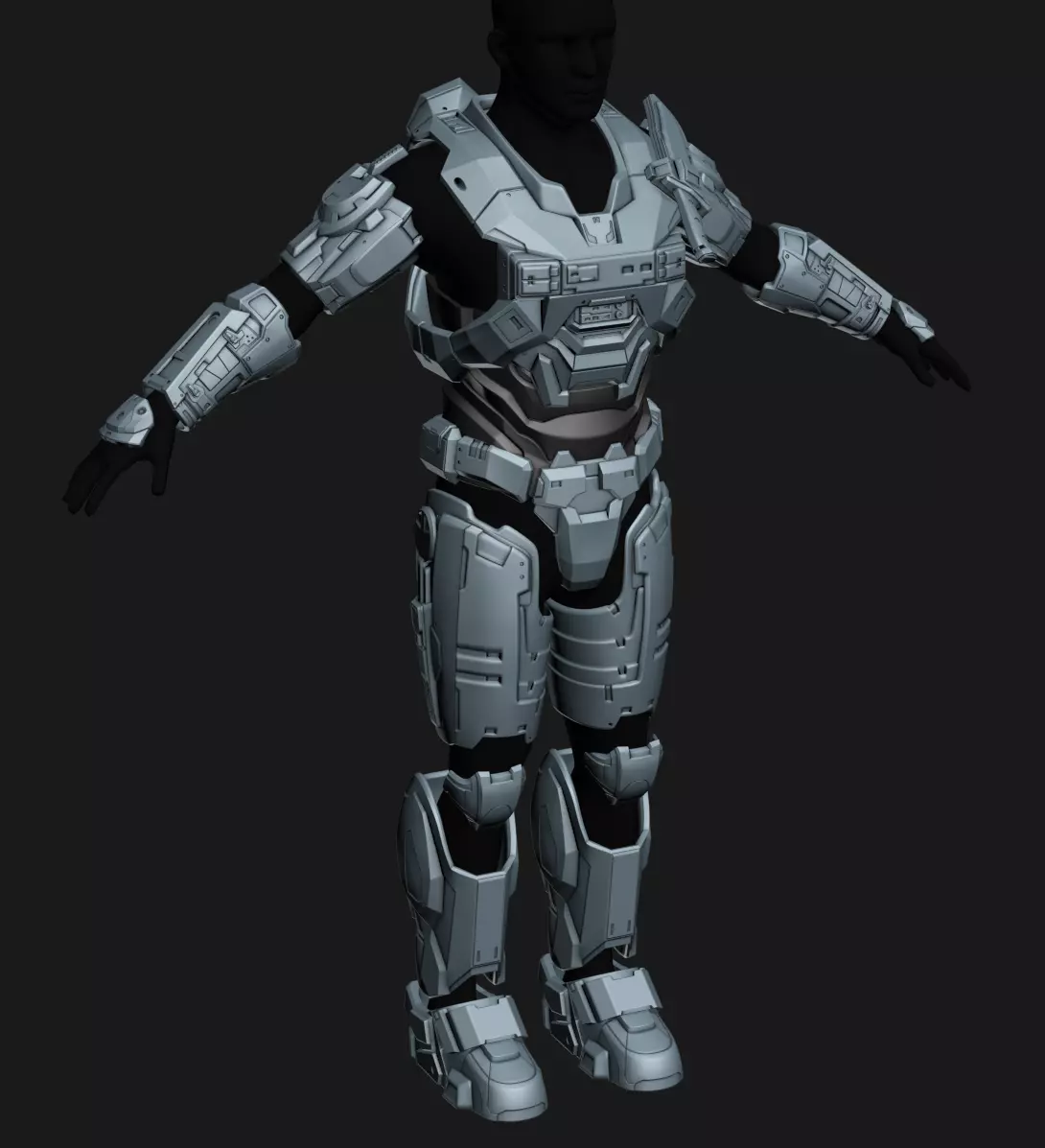 Reach Spartan Base Armor Set Wearable 3D print model_0