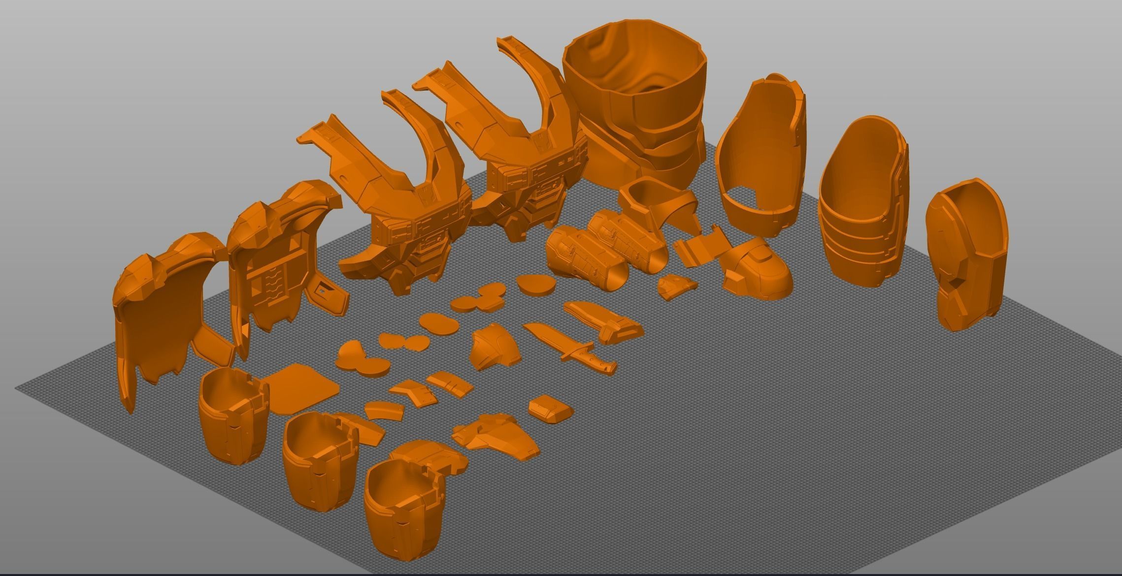 Reach Spartan Base Armor Set Wearable 3D print model_3