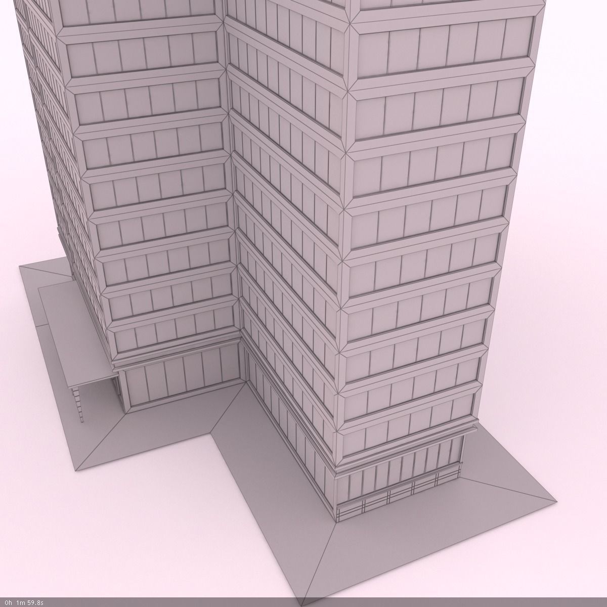 Office Building 2 Low-poly 3D model_6