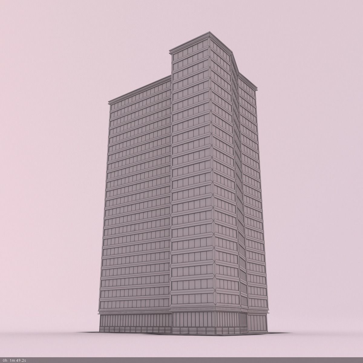 Office Building 2 Low-poly 3D model_7