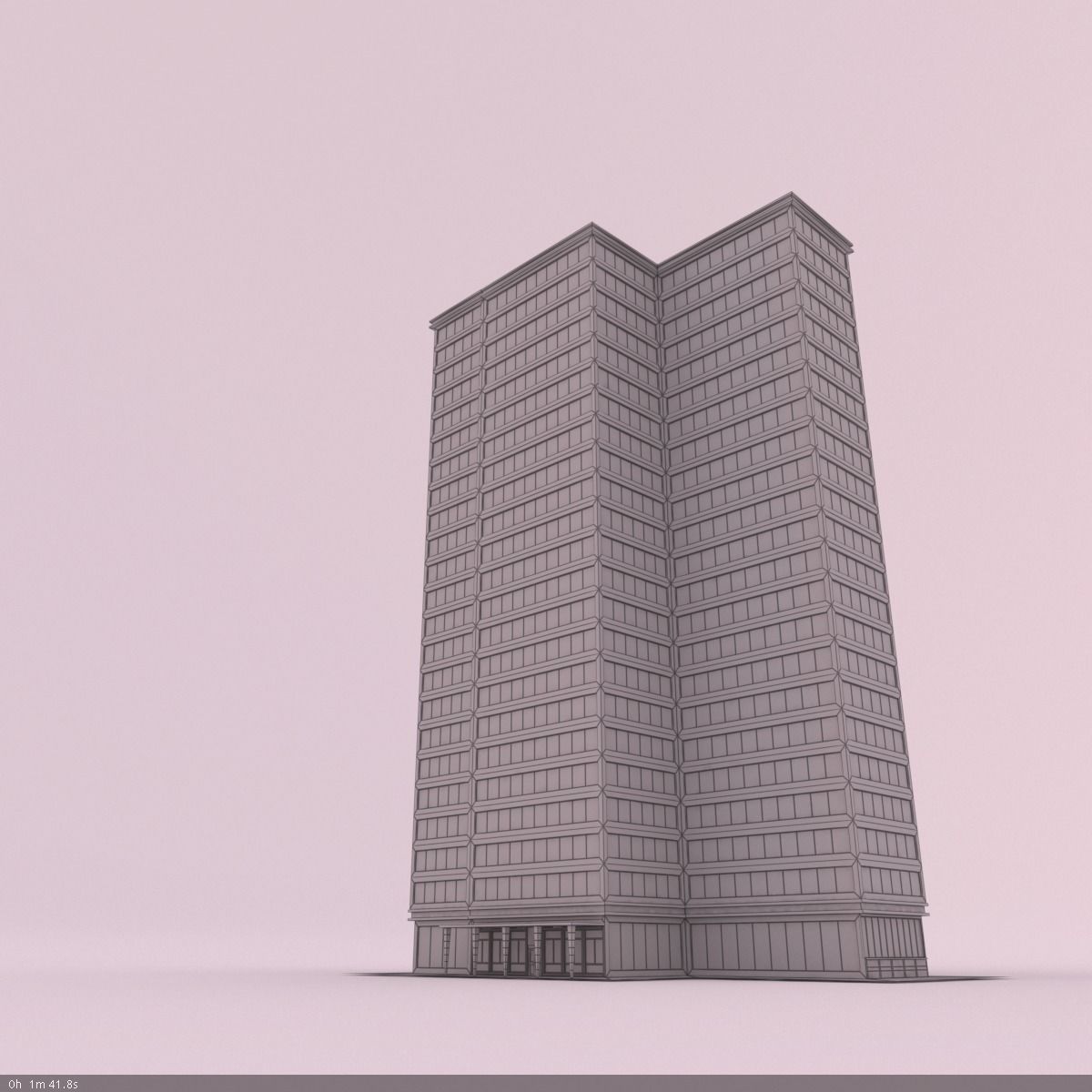 Office Building 2 Low-poly 3D model_5