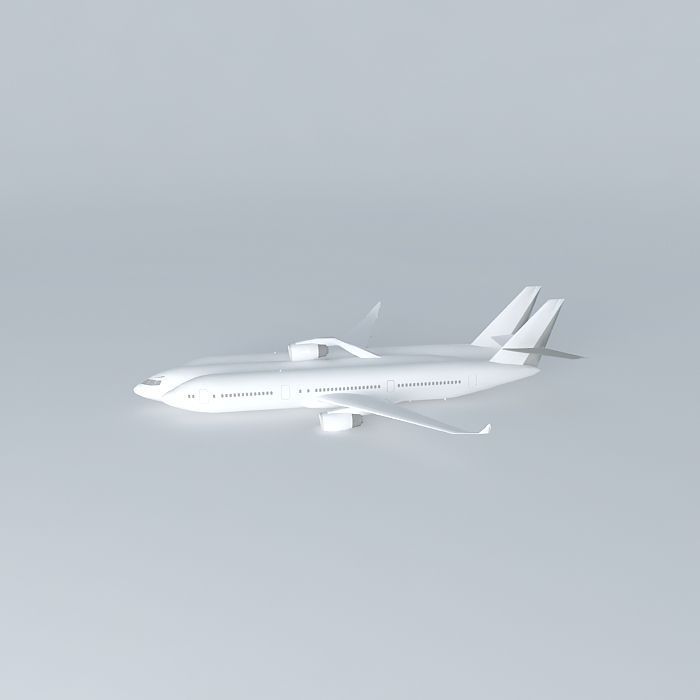 DoubleF airplane Free 3D model_2