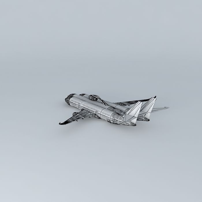 DoubleF airplane Free 3D model_4