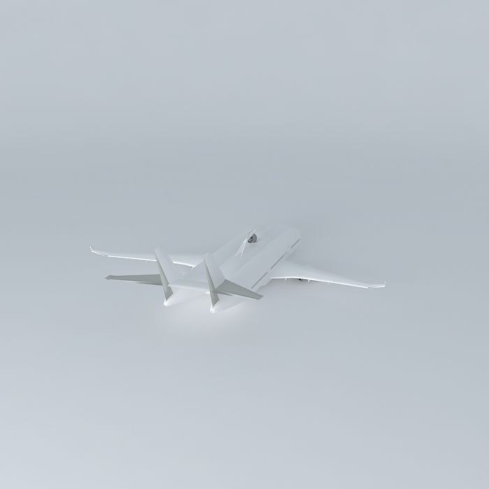 DoubleF airplane Free 3D model_1