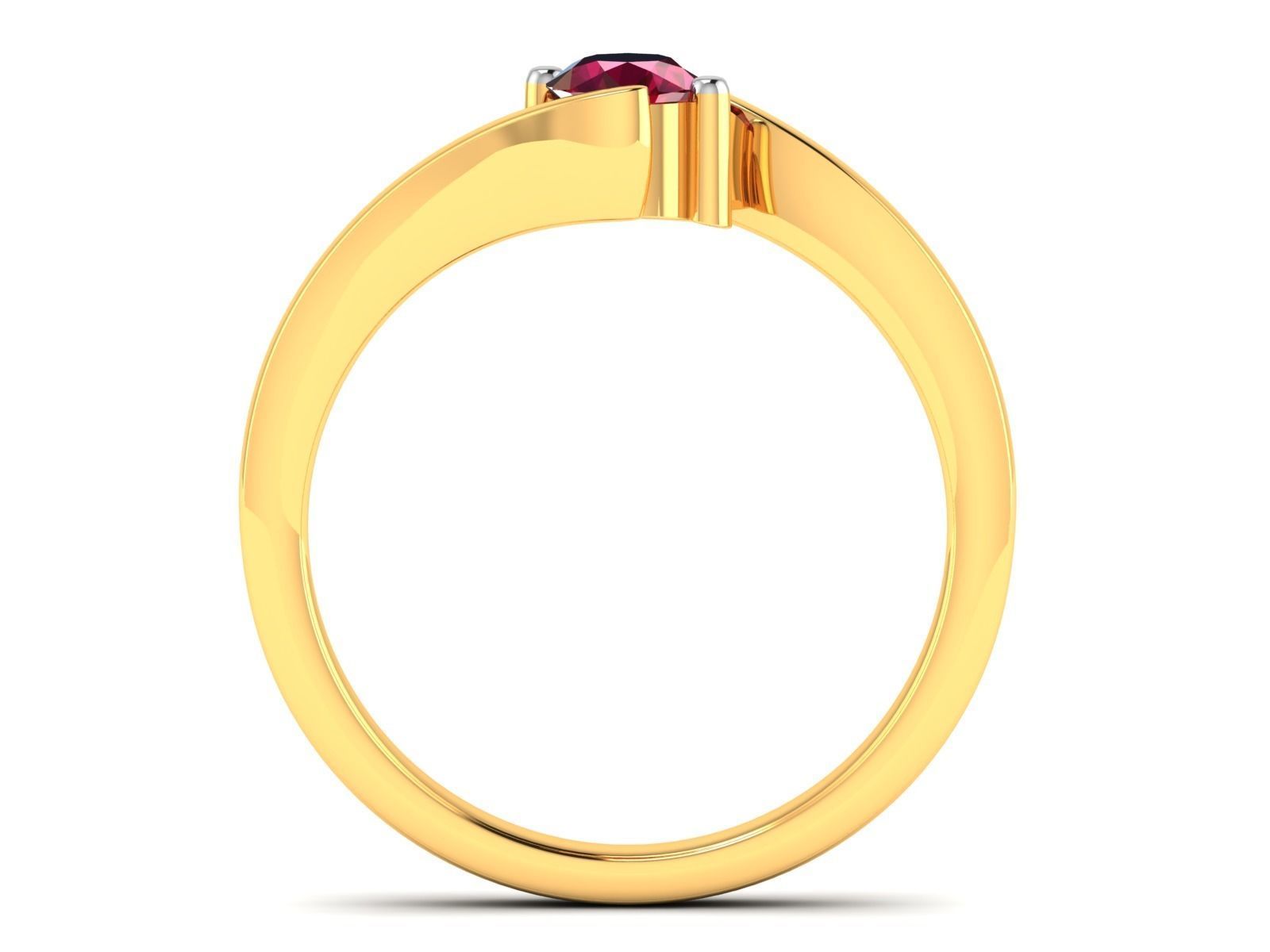 Women solitaire ring 3dm render detail 3D print model_3