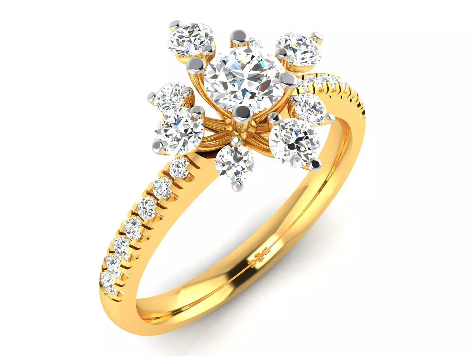 Women solitaire ring 3dm render detail  3D print model_0