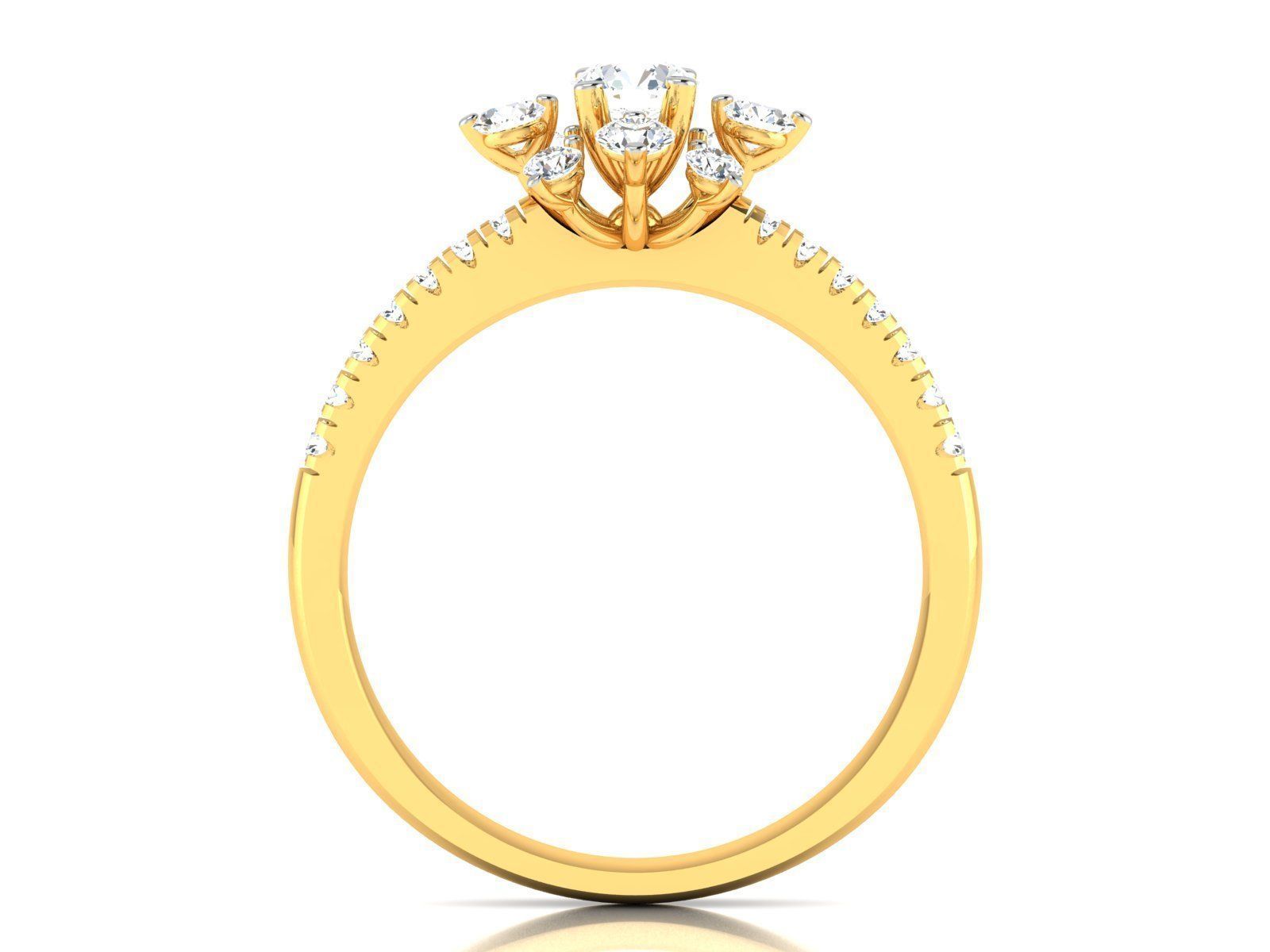 Women solitaire ring 3dm render detail  3D print model_2
