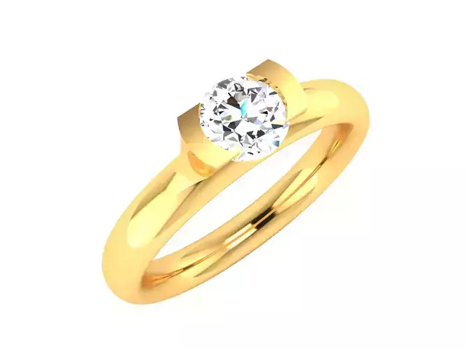 Women solitaire ring 3dm render detail 