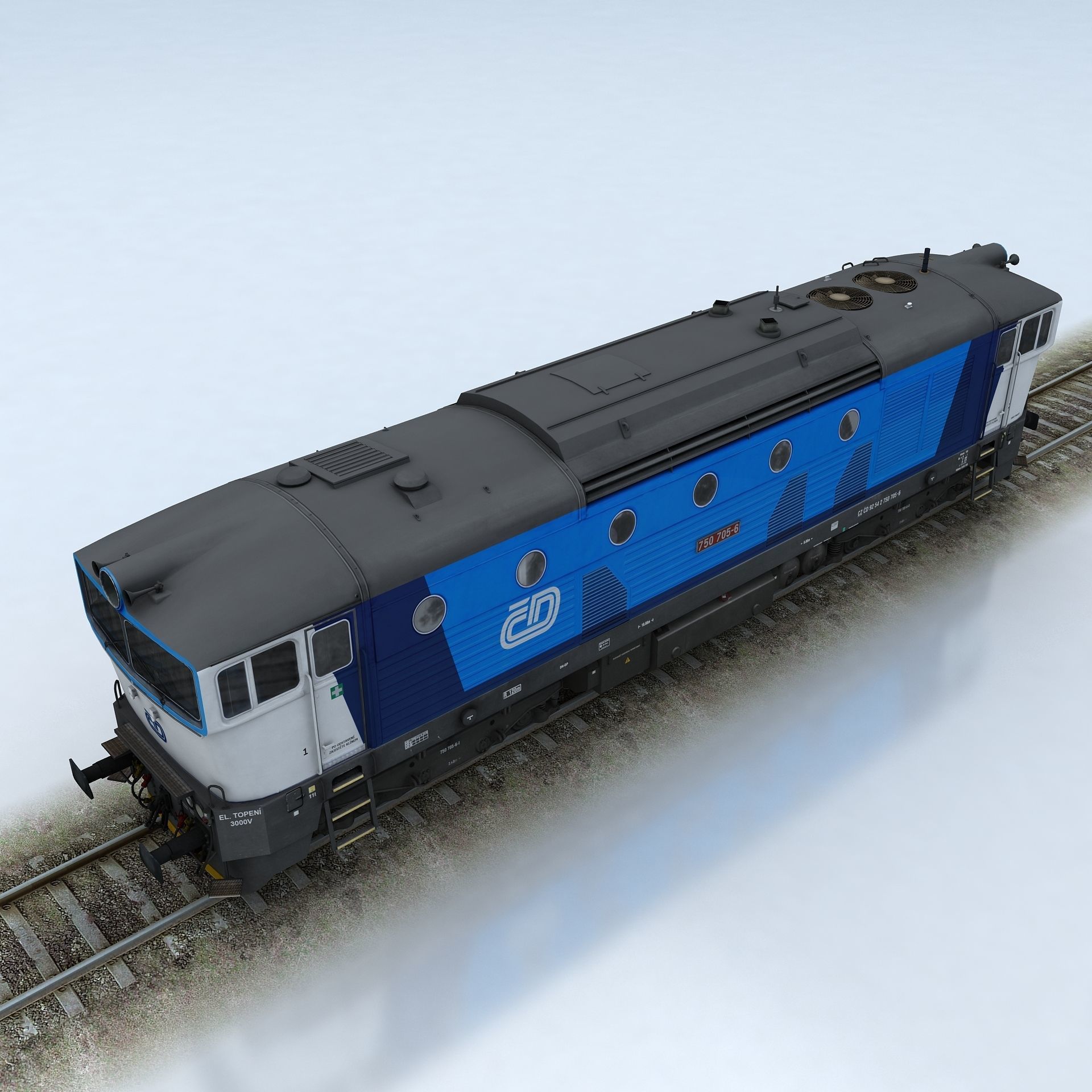 T750 Brejlovec Low-poly 3D model_1