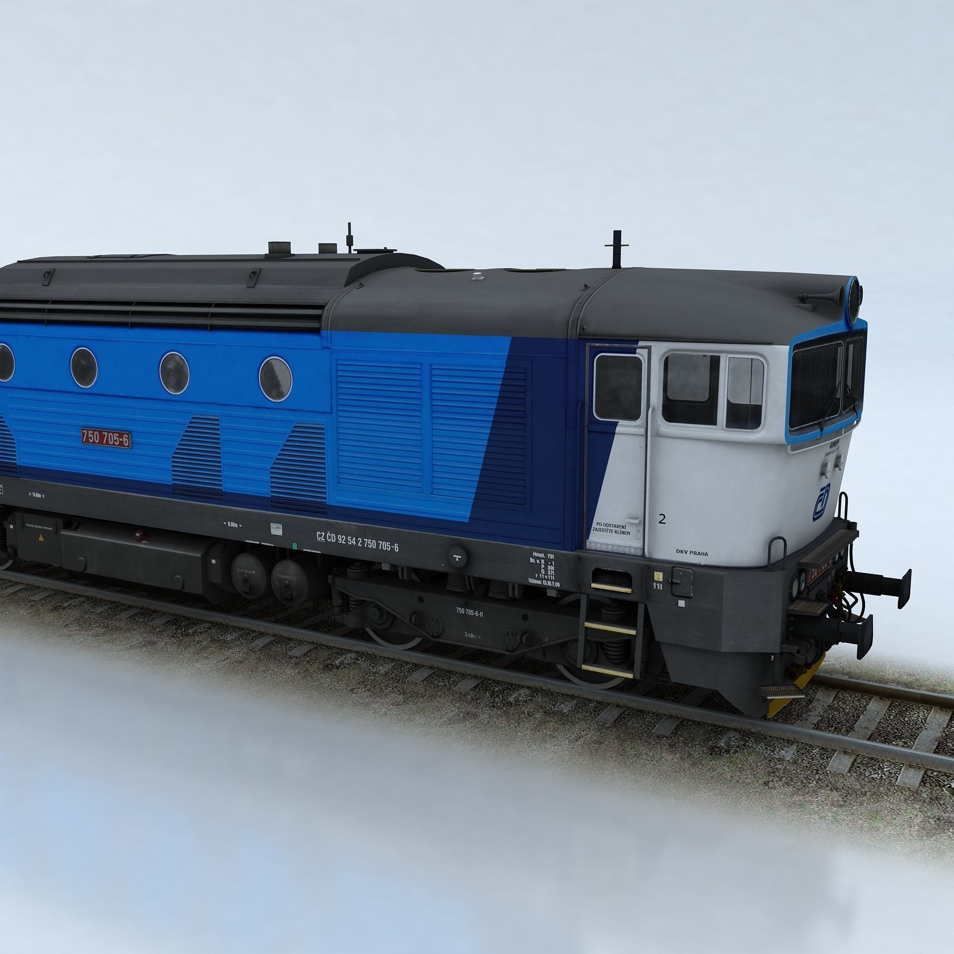 T750 Brejlovec Low-poly 3D model_4